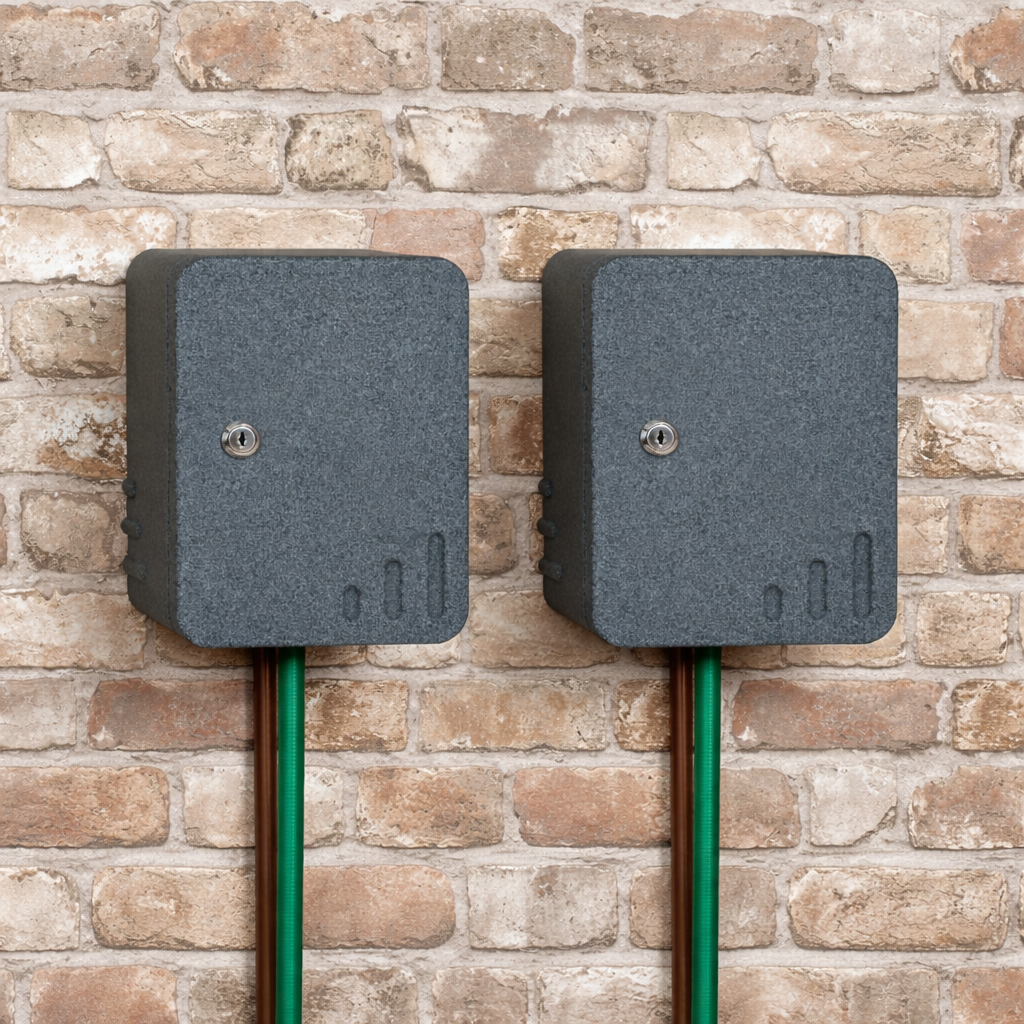 Keyed the Same Tap Safe Secure Outdoor Tap Lock Box in Graphite Grey