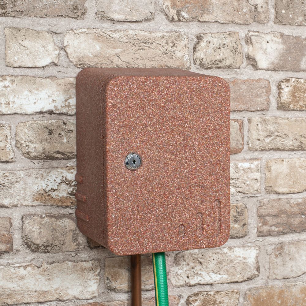 Tap Safe outdoor tap cover in Brick Red