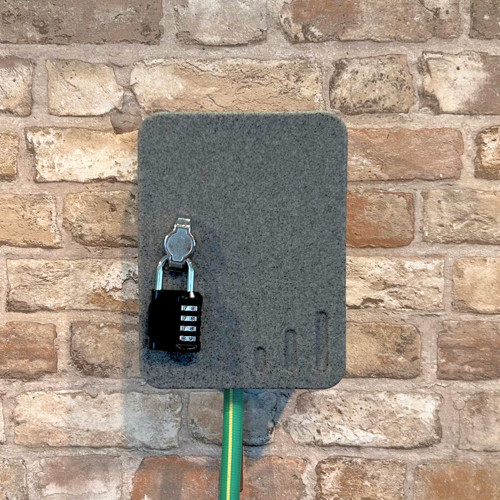 Numbered Padlock Tap Safe Secure Outdoor Tap Box in Graphite Grey
